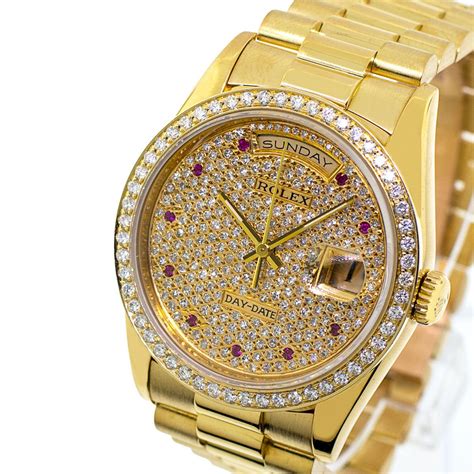 rolex president diamond pave|rolex diamond paved dial.